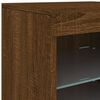 vidaXL Credenza con Luci LED Rovere Marrone 162x37x67 cm
