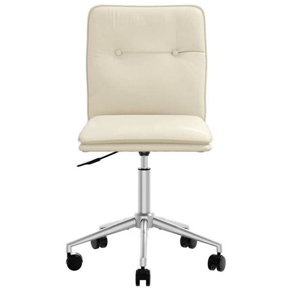 vidaXL Sedia da Pranzo Crema in Similpelle