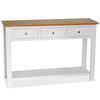 vidaXl Tavolo Consolle 118x35x77 cm in Massello di Rovere