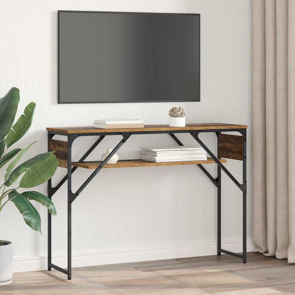 vidaXL TavoloConsolle Legno vecchio 105x30x75cm Legno multistrato