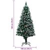 vidaXL Albero di Natale artificiale con 300 LED Verde 180 cm
