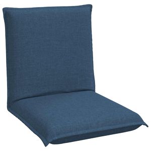 vidaXL Sedia da Pavimento Blu 54 x 64 x 59 cm Tessuto