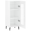vidaXL Credenza Bianco Lucido 34,5x34x90 cm in Legno Multistrato