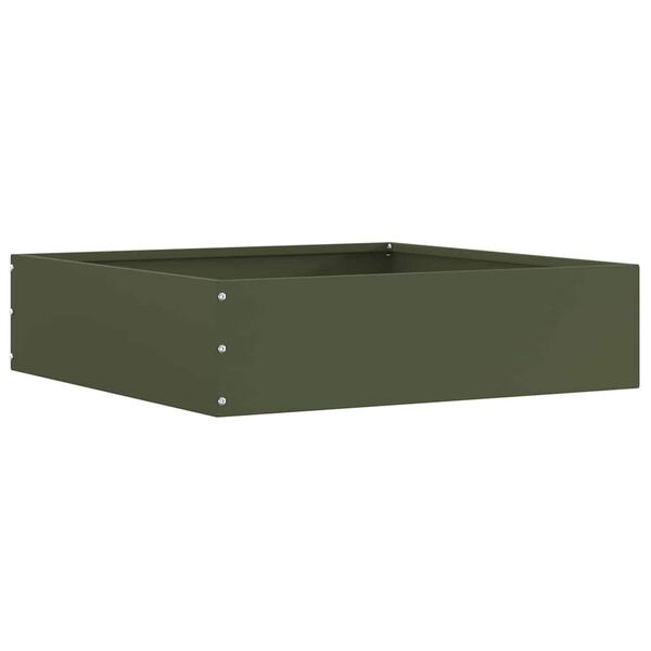 vidaXL Bordura per Prato Oliver verde 50 x 50 x 13 cm Acciaio