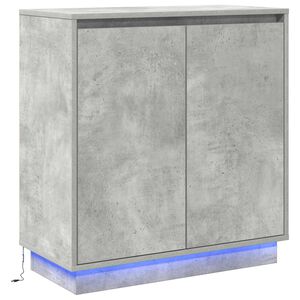 vidaXL Madia LED Grigio cemento 71 x 34,5 x 75 cm Legno multistrato