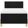 vidaXL Letto a Sorgente LED con materasso Nero 100 x 200 cm Tessuto