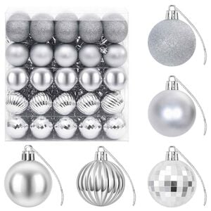 vidaXL Set di Palline di Natale 100 pz Argento 4 cm Polistirolo