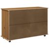 vidaXL Mobile con Ruote con ruota Marrone miele 100 x 39 x 65,5 cm