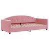 vidaXL Divano Letto Estraibile con Cassetti Rosa 90x200 cm Velluto