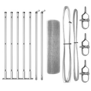 vidaXL Palo della recinzione Argento