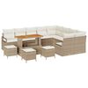 vidaXL Set Divano da Giardino 13 pz 12-Numero di posti Beige e Crema