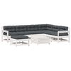 vidaXL Set Salotto Giardino 8pz con Cuscini Bianco Legno Massello Pino