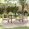 vidaXL Set da Pranzo per Giardino 5 pcs Beige polyrattan