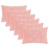 vidaXL Federa 6 pz HEERLEN Rosa 40 x 60 cm Pelliccia di Coniglio Finta