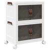 vidaXL Scatola Portaoggetti con Ruote 2 Livelli 28 L 48,5x29,5x59,5 cm