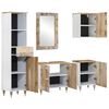 vidaXL Set Mobili da Bagno 5 pz in Legno Massello di Mango