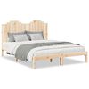 vidaXL Giroletto Extra Lungo senza Materasso 160x220 cm Legno Massello