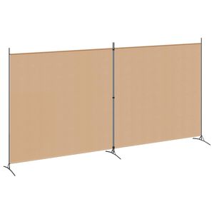 vidaXL Divider Stanza a 2 Pannelli Beige 348 x 180 cm Tessuto