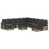 vidaXL Set Divano da Giardino 12 pcs Grigio e Grigio Scuro polyrattan
