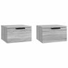 vidaXL Comodini a Muro 2 pz Grigio Sonoma 34x30x20 cm