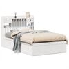 vidaXL Letto senza Materasso Bianco 135x190 cm Legno Massello di Pino