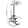vidaXL Lat machine Nero 110 x 70 x 187 cm Acciaio Verniciato a Polvere