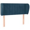 vidaXL Testiera ad Orecchio Blu Scuro 103x23x78/88 cm in Velluto