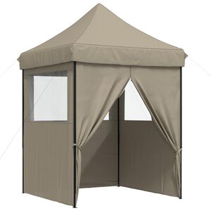 vidaXL Tenda Party 200 x 200 x 306 cm Tortora Tessuto Oxford