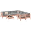 vidaXL Set Divani Giardino 9 pz Cuscini Legno Massello Abete Douglas