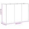 vidaXL Fioriera Bianca 120x40x80 cm in Acciaio Laminato a Freddo