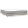 vidaXL Giroletto a Molle con Materasso Grigio Chiaro160x200 cm Tessuto