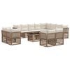vidaXL Set Divano da Giardino 13 pz polyrattan