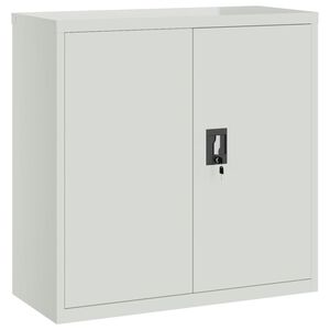 vidaXL Armadio per Ufficio a 2 Ante 90 cm Grigio in Acciaio