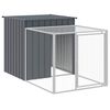 vidaXL Gabbia per polli con recinto antracite 110x201x110 cm in acciaio zincato