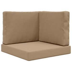 vidaXL Cuscino per divano da esterno Poliestere Tortora 60 x 60 cm