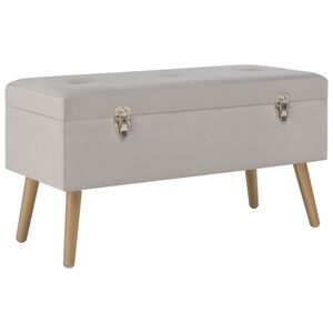 vidaXL Panca con Vano Portaoggetti 80 cm Grigio in Velluto