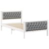 vidaXL Struttura del letto Grigio chiaro 100 x 200 cm Pino massello