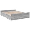 vidaXL Giroletto Cassetti Grigio Sonoma 160x200 cm Legno Multistrato