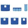 vidaXL Struttura del Letto Loft per Bambini con Tendine Bianco e Blu