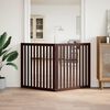 vidaXL Cancello Cani Pieghevole 2 Pannelli Marrone 160cm Legno Pioppo