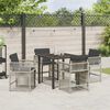 vidaXL Set da Pranzo per Giardino 5 pcs Grigio chiaro