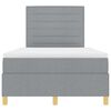 vidaXL Letto a molle con materasso Grigio chiaro 120 x 200 cm Tessuto