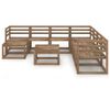 vidaXL Set Salotto da Giardino 9pz in Legno di Pino Impregnato Marrone