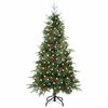 vidaXL Albero di Natale Artificiale con Rami Pieghevoli Verde 150 cm