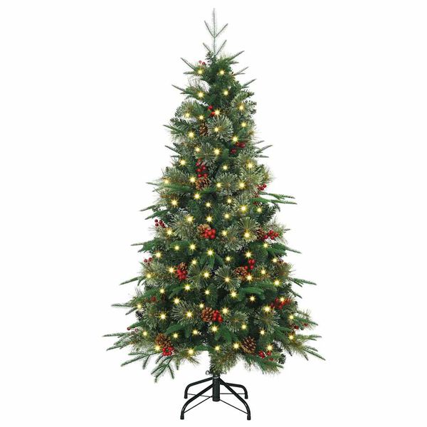 vidaXL Albero di Natale Artificiale con Rami Pieghevoli Verde 150 cm