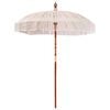vidaXL Parasol in macram&egrave; Crema 190 x 190 x 260 cm
