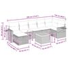 vidaXL Set Divani da Giardino con Cuscini 8 pz Nero in Polyrattan
