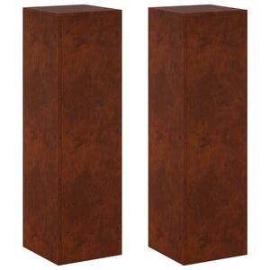 vidaXL Supporto per piante 2 pcs Ruggine 30 x 30 x 100 cm
