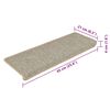 vidaXL Tappeti Autoadesivi Scale Aspetto Sisal 15 pz 65x21x4 cm Verdi