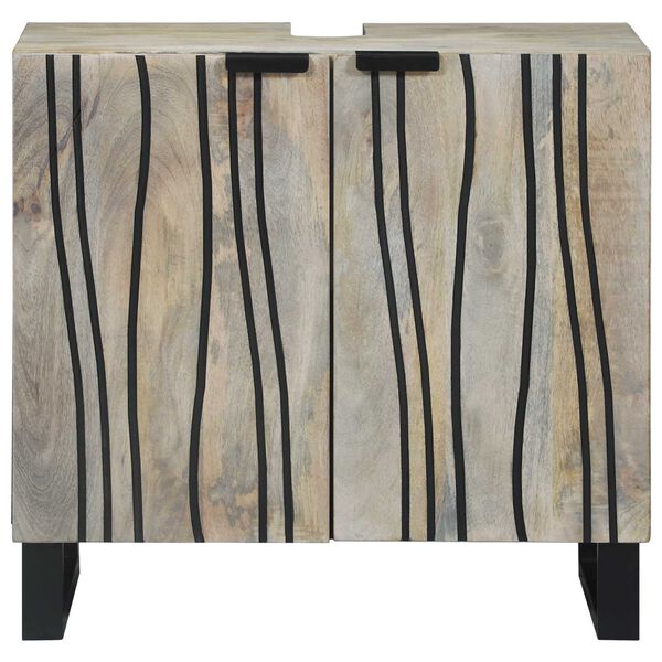 vidaXL Armadio per Lavabo da Bagno con porta Bianco 62 x 33 x 58 cm